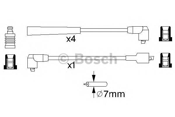 BOSCH 0 986 356 859 Комплект дротів запалювання