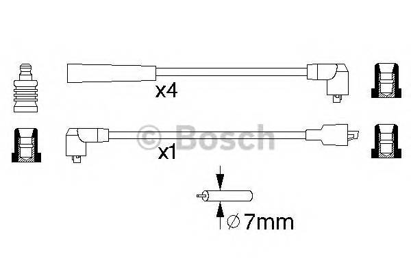 BOSCH 0 986 356 984 Комплект дротів запалювання