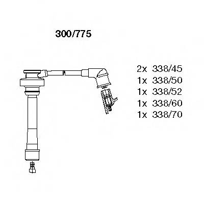 BREMI 300/775 Комплект проводов зажигания