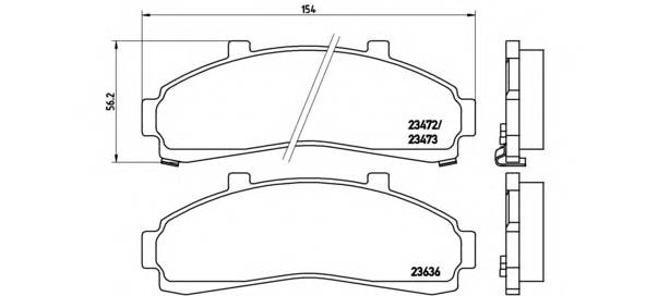 BREMBO P 24 041 Комплект гальмівних колодок,