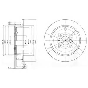 DELPHI BG3867 Тормозной диск