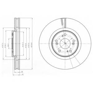 DELPHI BG4225 Тормозной диск