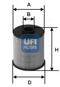 UFI 26.077.00 Паливний фільтр