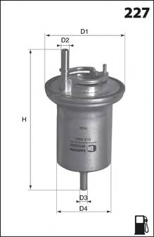 MECAFILTER ELE6063 Топливный фильтр