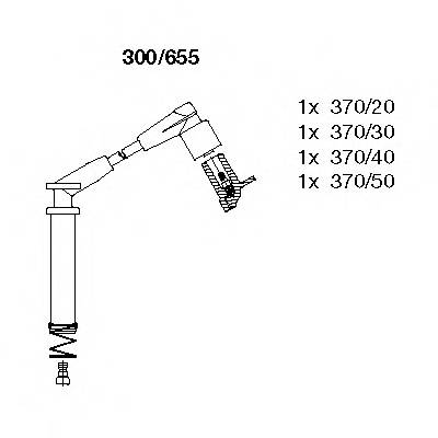 BREMI 300/655 Комплект проводов зажигания