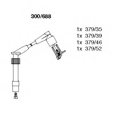 BREMI 300/688 Комплект проводов зажигания