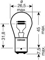 OSRAM 7528 Лампа розжарювання, ліхтар