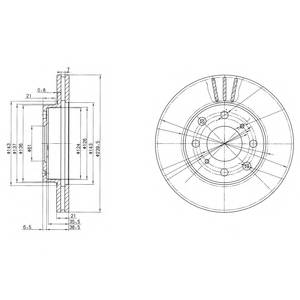 DELPHI BG2673 Тормозной диск