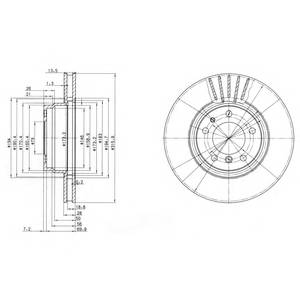 DELPHI BG3039 Тормозной диск