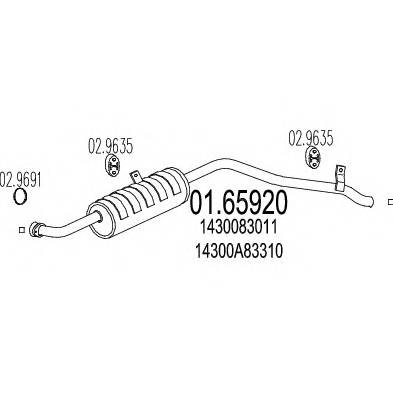 MTS 01.65920 Глушник вихлопних газів