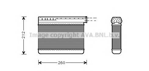 AVA QUALITY COOLING BW6166 Теплообменник, отопление салона