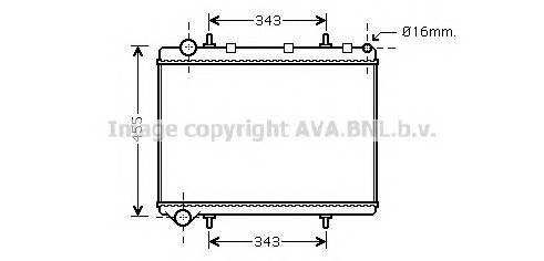 AVA QUALITY COOLING PE2259 Радиатор, охлаждение двигателя