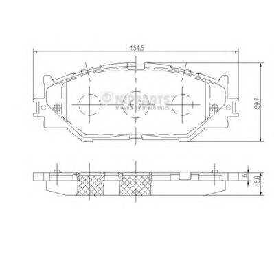 NIPPARTS N3602128 Комплект гальмівних колодок,