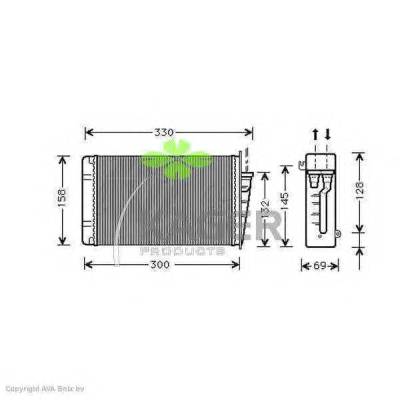 KAGER 32-0164 Теплообменник, отопление салона