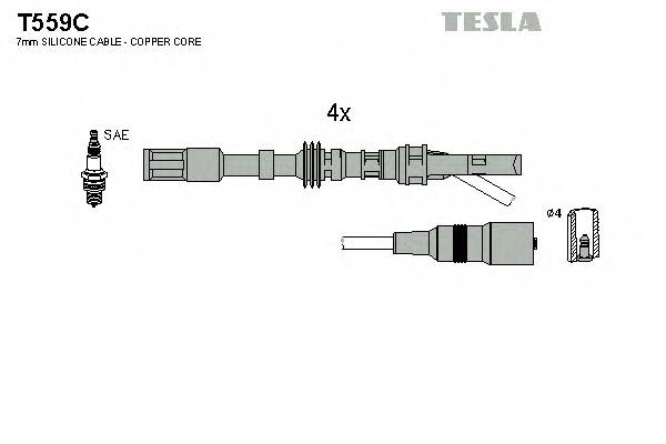 TESLA T559C Комплект проводов зажигания