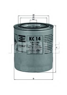 KNECHT KC 14 Топливный фильтр