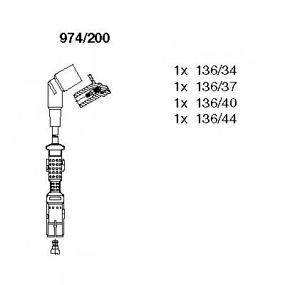 BREMI 974/200 Комплект дротів запалювання