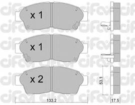 CIFAM 822-149-0 Комплект тормозных колодок,