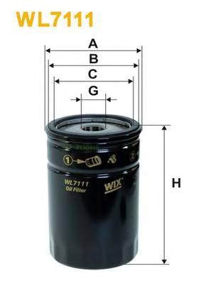 WIX FILTERS WL7111 Масляный фильтр; Масляный