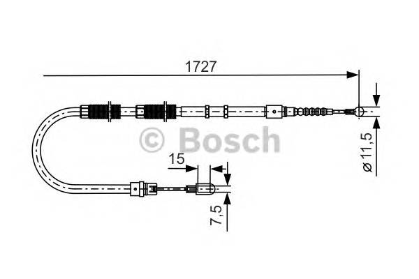 BOSCH 1 987 477 259 Трос, стоянкова гальмівна