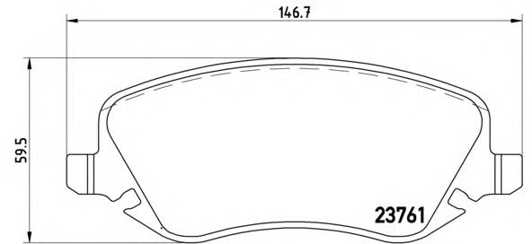 BREMBO P 23 088 Комплект тормозных колодок,