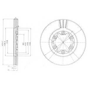 DELPHI BG3809 Гальмівний диск