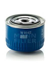 MANN-FILTER W 914/2 Масляний фільтр; Гідрофільтр,