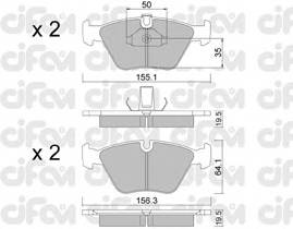 CIFAM 822-207-0 Комплект гальмівних колодок,