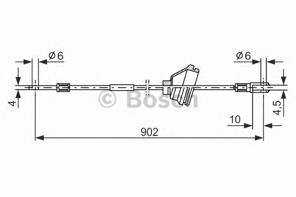 BOSCH 1 987 477 349 Трос, стояночная тормозная