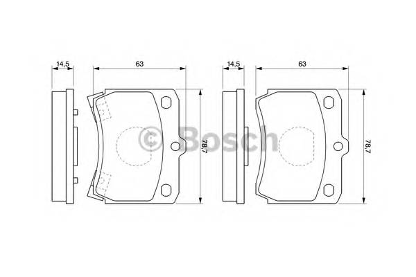 BOSCH 0 986 493 550 Комплект гальмівних колодок,