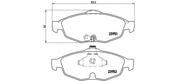 BREMBO P 11 016 Комплект гальмівних колодок,