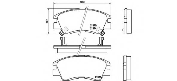 BREMBO P 54 008 Комплект тормозных колодок,