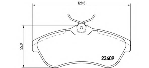 BREMBO P 61 075 Комплект тормозных колодок,