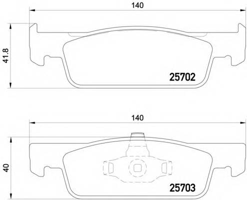 BREMBO P 68 059 Комплект тормозных колодок,