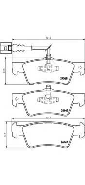 BREMBO P 85 091 Комплект гальмівних колодок,