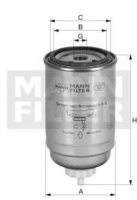 MANN-FILTER WK 842/6 Паливний фільтр