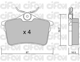 CIFAM 822-816-0 Комплект тормозных колодок,