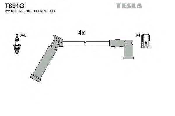 TESLA T894G Комплект проводов зажигания