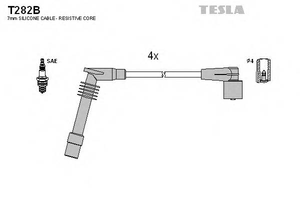 TESLA T282B Комплект проводов зажигания