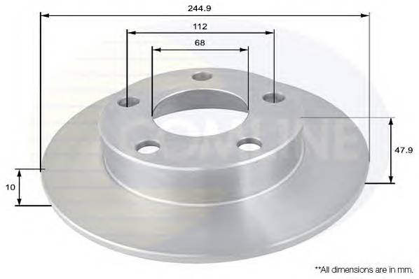 COMLINE ADC1437 Тормозной диск