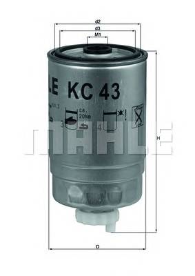 KNECHT KC 43 Паливний фільтр