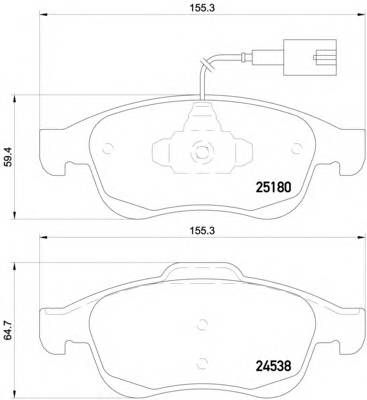 BREMBO P 23 148 Комплект гальмівних колодок,