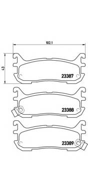 BREMBO P 49 021 Комплект тормозных колодок,