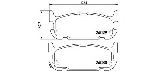 BREMBO P 49 031 Комплект тормозных колодок,