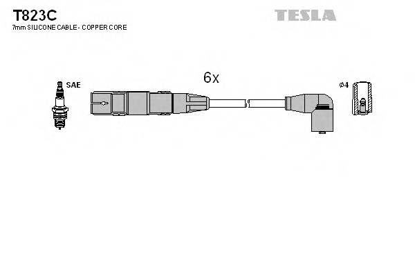 TESLA T823C Комплект дротів запалювання