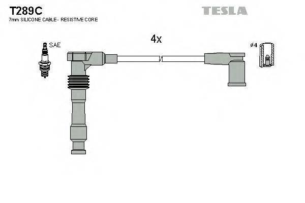 TESLA T289C Комплект проводів запалювання