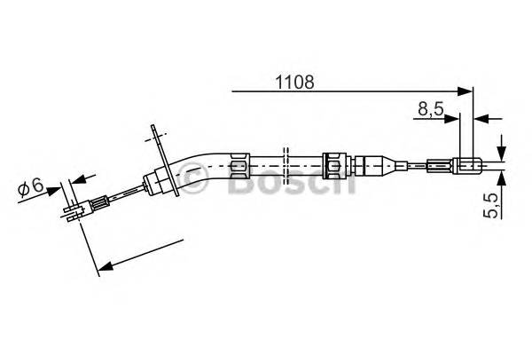 BOSCH 1 987 477 213 Трос, стоянкова гальмівна