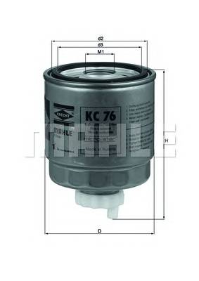 KNECHT KC 76 Паливний фільтр