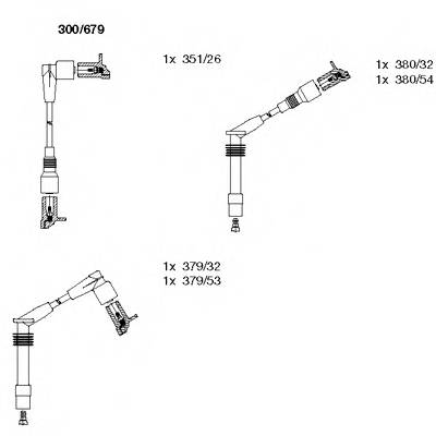 BREMI 300/679 Комплект проводов зажигания