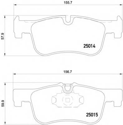 BREMBO P 06 078 Комплект тормозных колодок,